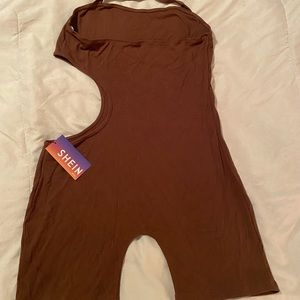 SHEIN cut out halter jumper one piece plus size 1x (14)